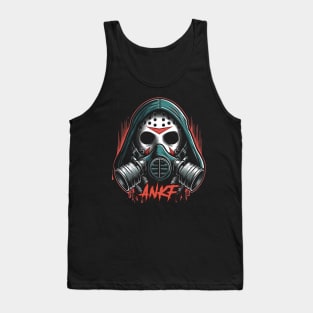 Hooded Masked Logo Tank Top